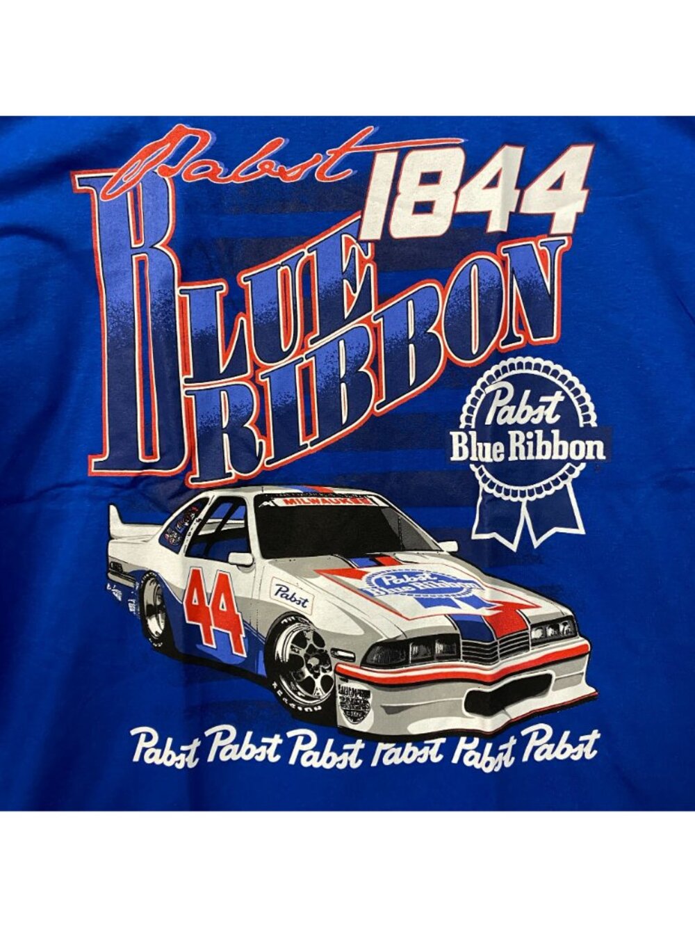 Pabst Blue Ribbon Racing 1844 Promo T-Shirt Large - Picture 2 of 4